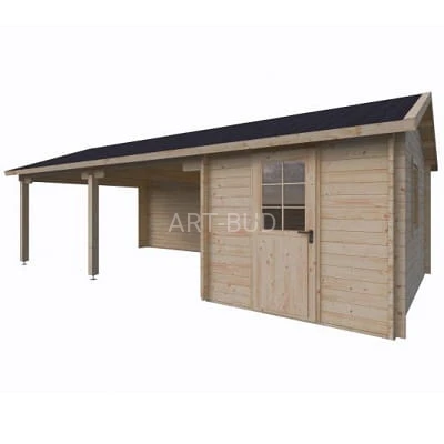 Wiata garaż drewniany CARPORT 415x836 32 m2 RADOSŁAW