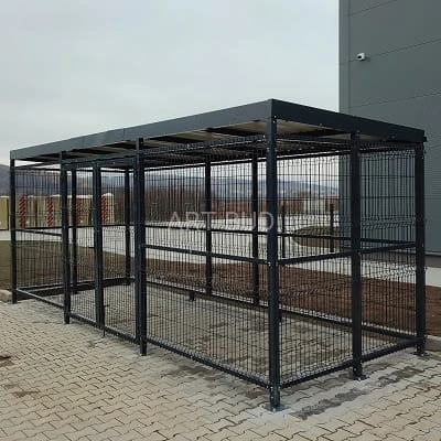 Wiata śmietnikowa stalowa zadaszona MERKURY 