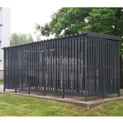 Wiata śmietnikowa stalowa zadaszona WENUS I 