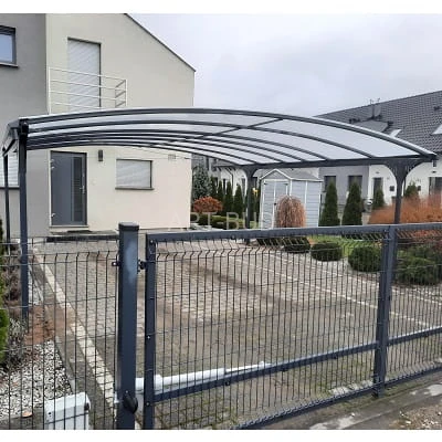 Wiata garażowa Carport z dachem łukowym - typ 2