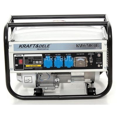 Przenośny agregat generator prądotwórczy jednofazowy 4800W 230V 6.5KM  12V KD118  Kraft&Dele