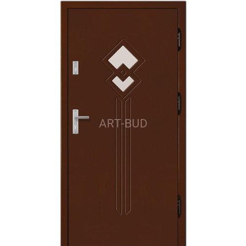 Drzwi zewnętrzne drewniane Z25 płycinowe Dallas