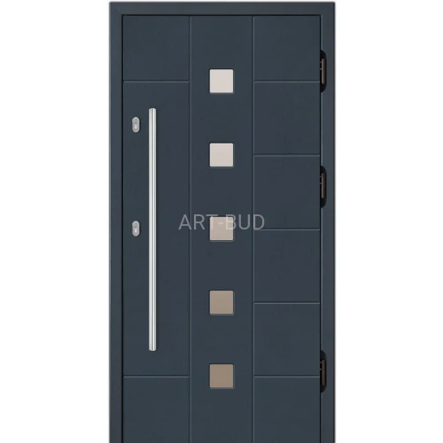 Drzwi zewnętrzne drewniane Z14 płycinowe Dallas