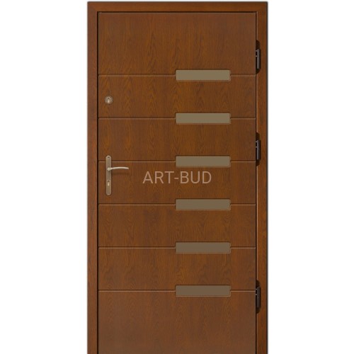 Drzwi zewnętrzne drewniane Z7 płycinowe Dallas