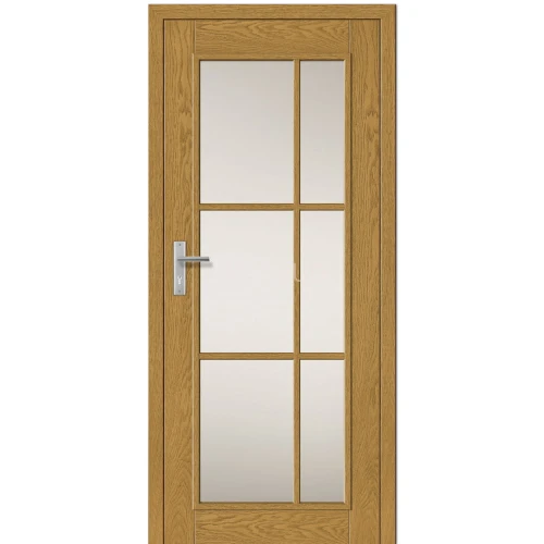 Drzwi wewnętrzne drewniane DLA 9 z listwą ozdobną prostą Dallas