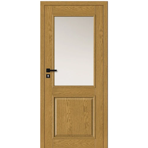 Drzwi wewnętrzne drewniane DLA 12 z listwą ozdobną prostą Dallas