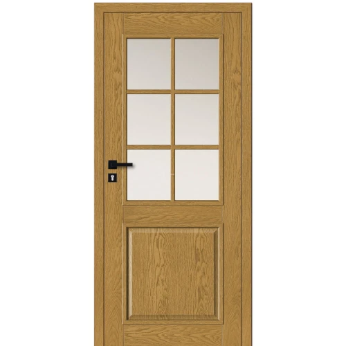 Drzwi wewnętrzne drewniane DLA 13 z listwą ozdobną prostą Dallas