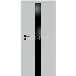 Drzwi wewnętrzne drewniane z czarną szybą DB3 Dallas