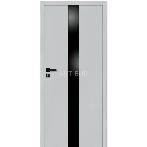 Drzwi wewnętrzne drewniane z czarną szybą DB3 Dallas