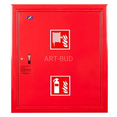 Hydrant wewnętrzny DN25 S 25 ZGW30 zawieszany lub wnękowy z miejscem na gaśnicę pod zwijadłem uniwersalny zamek PATENT