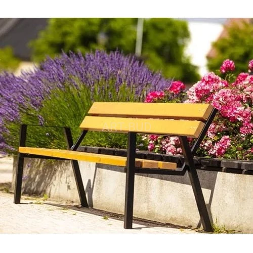 Ławka parkowa drewniano-stalowa Zeus 