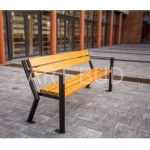 Ławka parkowa stalowo drewniana Gladiator z podłokietnikiem