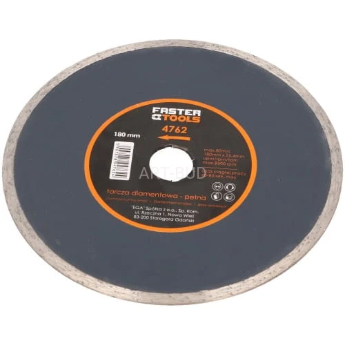 Tarcza diamentowa pełna 180 x 25,4  4762  Faster Tools