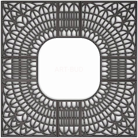 Krata żeliwna ochronna drzew pod drzewa KWADRATOWA 240x240