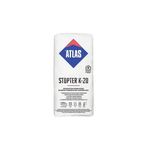 Zaprawa klejąca do styropianu i XPS oraz do zatapiania siatki ATLAS STOPTER K-20 