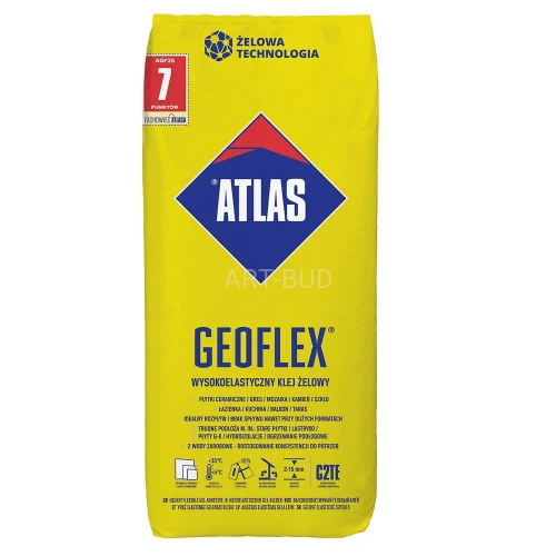 Żelowy Klej do płytek Atlas Geoflex szary   (2-15 mm)