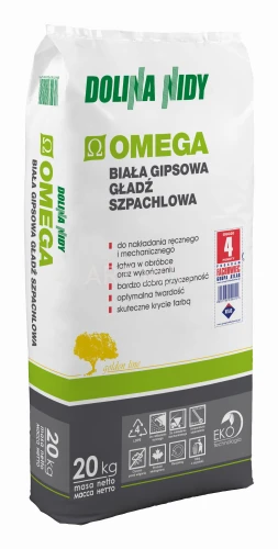Gładź gipsowa szpachlowa OMEGA  20 kg  DOLINA NIDY