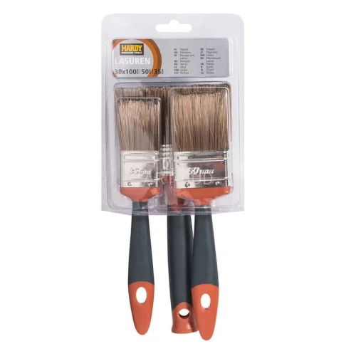 Pędzle zestaw 3szt ochrona drewna rączka 2k  Kaem