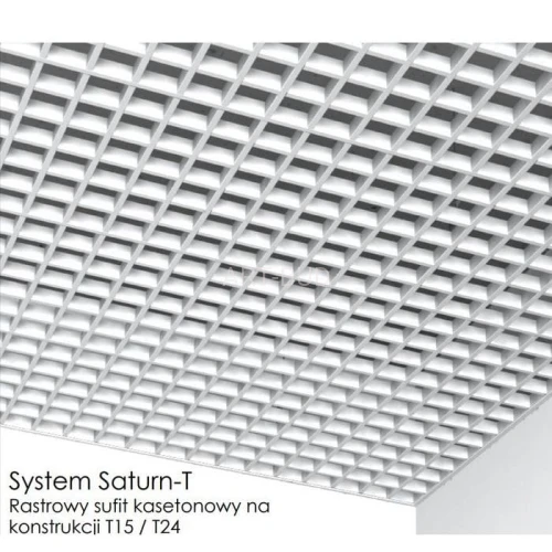 Sufit podwieszany kasetonowy open-cell Saturn-T metalowy