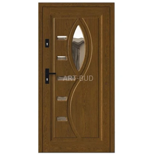 Drzwi zewnętrzne drewniane D4/A ramiakowe Dallas