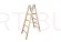 Drabina drewniana dwustronna 4- 5- 6 stopniowa wzmocniona stalowymi prętami Master
