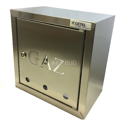 Szafka gazowa natynkowa na zawór gazowy odcinający nierdzewna 25x25x20 cm