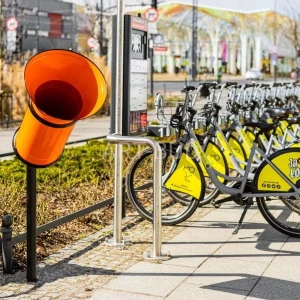 Kosz miejski stalowy dla rowerzystów