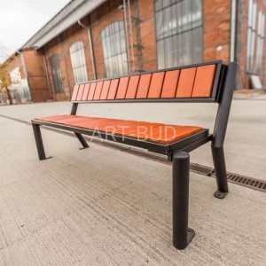 Ławka parkowa stalowo drewniana Gladiator Prestige