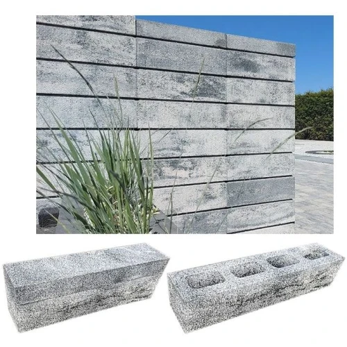 Ogrodzenia z pustaków betonowych Modern Struktural 90/20/19 cm Gladio Nero  