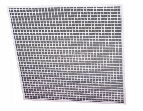 Kratka biała sufitowa wentylacyjna 595x595  gr.8mm oczko 15x15