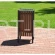 Kosz metalowo drewniany 35 l miejski SLIM HIGH 