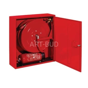 Hydrant wewnętrzny zawieszany DN25 z miejscem na gaśnicę pod spodem H25-Z-KP-20/30