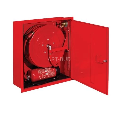 Hydrant wewnętrzny wnękowy DN25 z miejscem na gaśnicę pod spodem H25-W-KP-20/30
