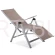Zestaw krzeseł ogrodowych Ibiza Relax Silver / Taupe ze stolikiem Cuba Silver