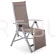 Zestaw krzeseł ogrodowych Ibiza Relax Silver / Taupe ze stolikiem Cuba Silver