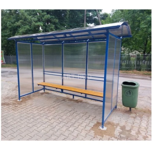 Wiata przystankowa stalowa kryta poliwęglanem  Kent New