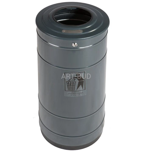 Kosz uliczny wolnostojący stalowy z podstawą betonową PK-70