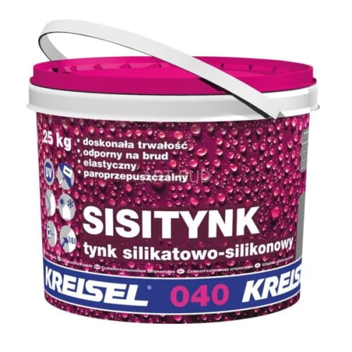 Tynk silikatowo-silikonowy SISITYNK 040 25 kg Kreisel