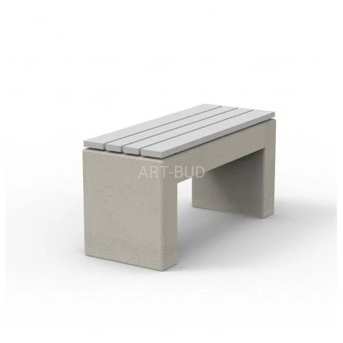 Ławka betonowa Tara 1 deco 100 bez oparcia z siedziskiem z kompozytu