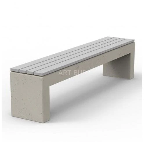 Ławka betonowa Tara 1 deco 200 bez oparcia z siedziskiem z kompozytu