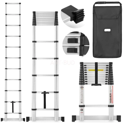 Drabina teleskopowa aluminiowa 3,2 m przystawna 