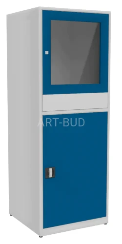 Szafka pod komputer przemysłowy warsztatowy z wentylatorem i listwąSmK