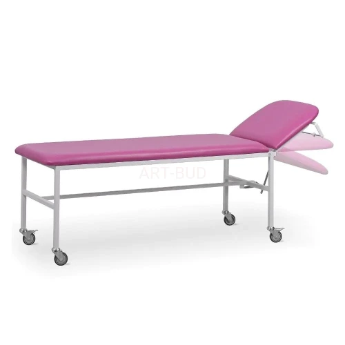 Kozetka lekarska z regulowanym podparciem  na kółkach Malow