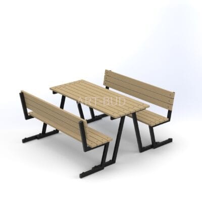 Stół z ławkami na place zabaw   zestaw ogrodowy