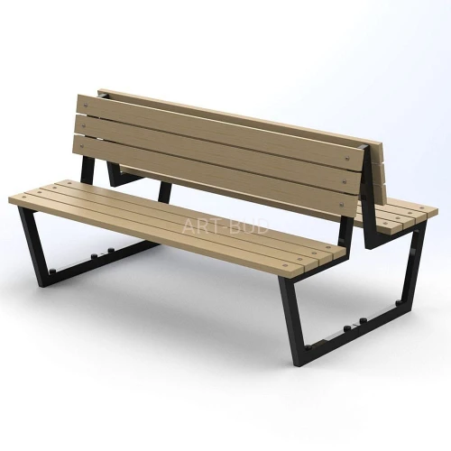 Ławki obrócone do siebie plecami na place zabaw MA-114  kategoria Mała Architektura