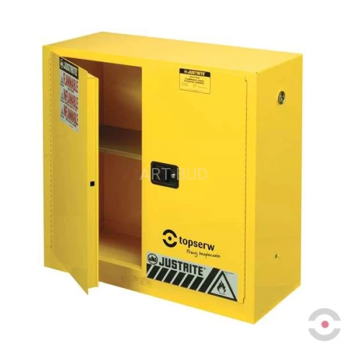 Szafa zabezpieczająca na materiały łatwopalne Uniwersalna Justrite 114 l  2-drzwiowa żółty
