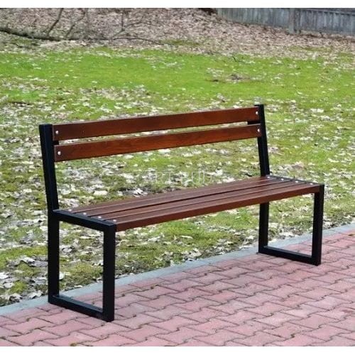 Ławka stalowa z oparciem 150 - 180 cm miejska MIA III 