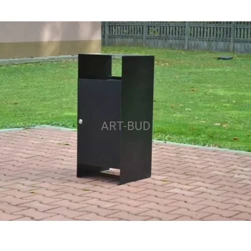 Kosz miejski z daszkiem 65 l wolnostojący TIN 