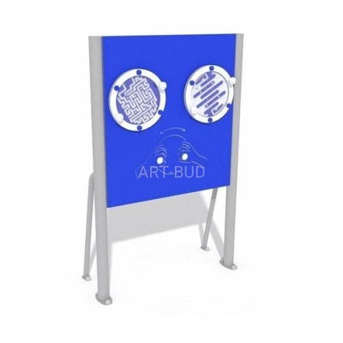 Siłownia plenerowa dla seniorów tablica z labiryntami 