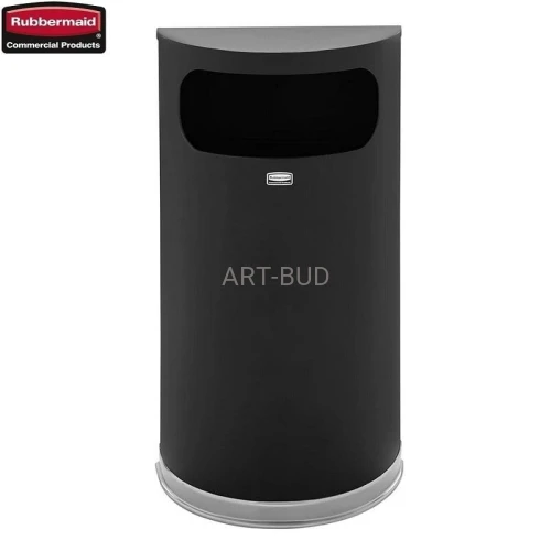 Kosz wewnętrzny 34 l Half Round Black Steel Rubbermaid